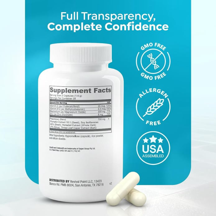 BladderGenix supplement facts and ingredients label